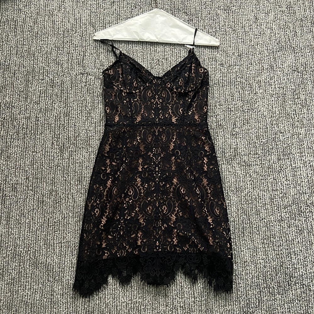 For Love And Lemons Black Lace Mini Dress